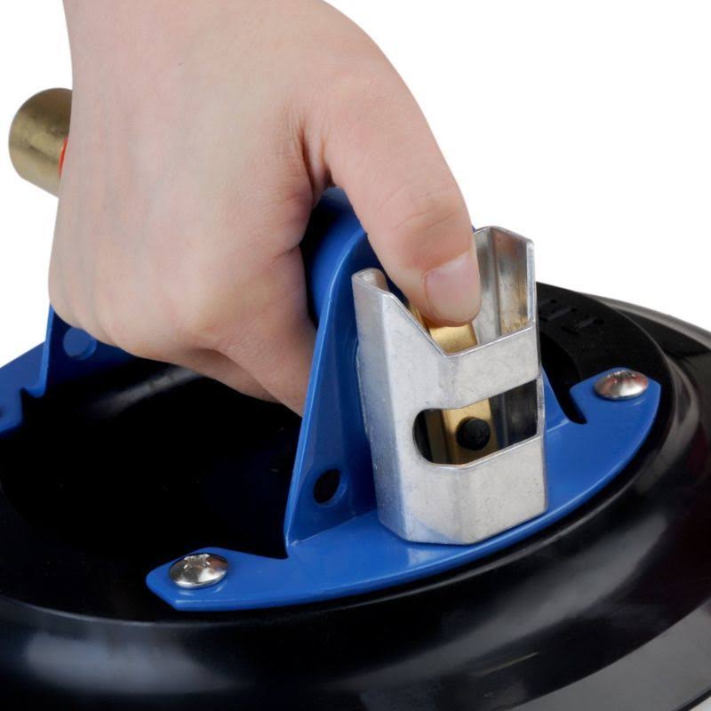 9x22 Vacuum Concave Suction Cup Glass Lifter with Metal Handle and Brass Pump M613054