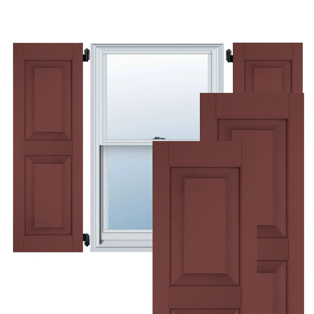 12 in. x 72 in. Exterior Real Wood Pine Raised Panel Shutters Pair B306