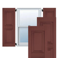 12 in. x 72 in. Exterior Real Wood Pine Raised Panel Shutters Pair B306