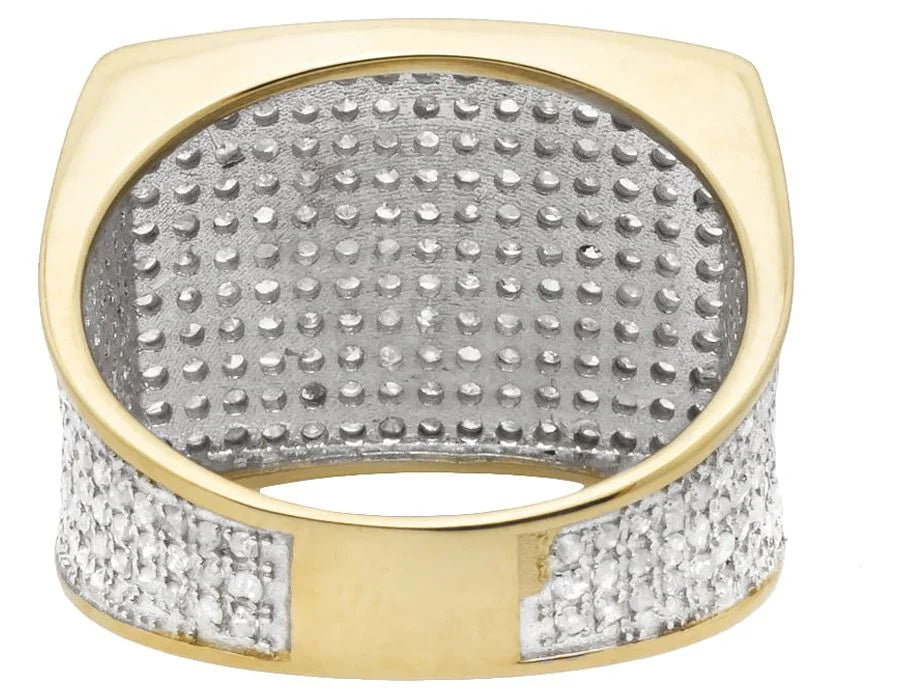 10K Yellow Gold Pave Eternity Real Diamond Ring Band 0.6 ct C63121