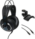 Semi-Open Stereo Headphones with Headphone Holder & Extension Cable Bundle I46552
