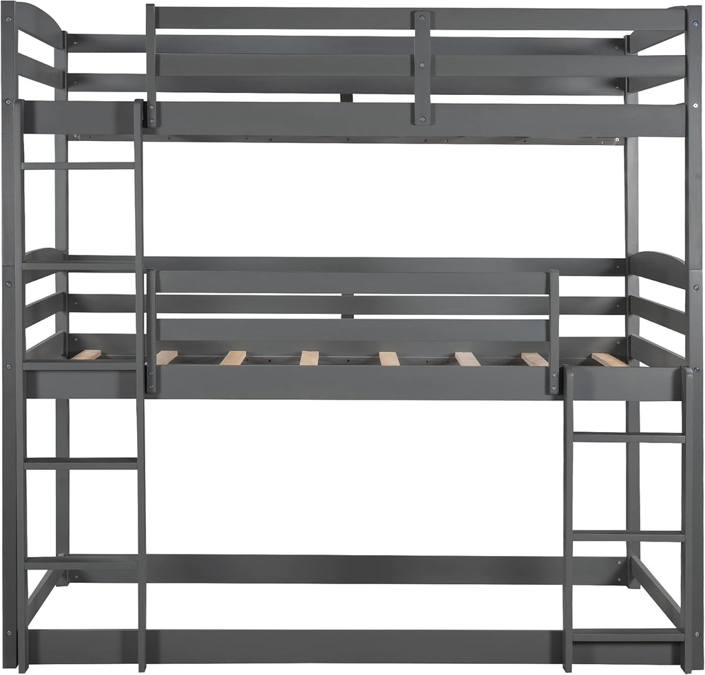 Solid Wood Twin Triple Bunk Bed G749056