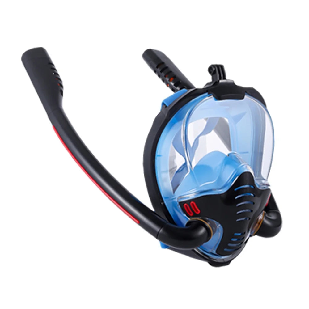 Snorkeling Double Tube Silicone Diving Goggles U52915