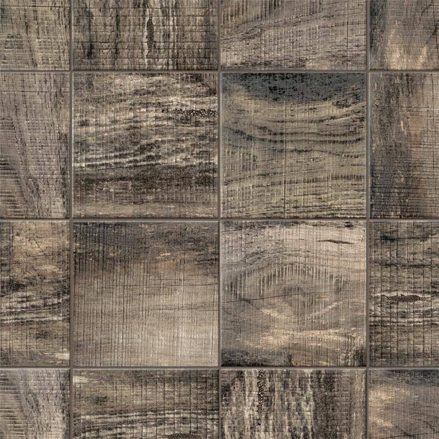 Textured Wood Timber Brown Floor and Wall Tile U40296