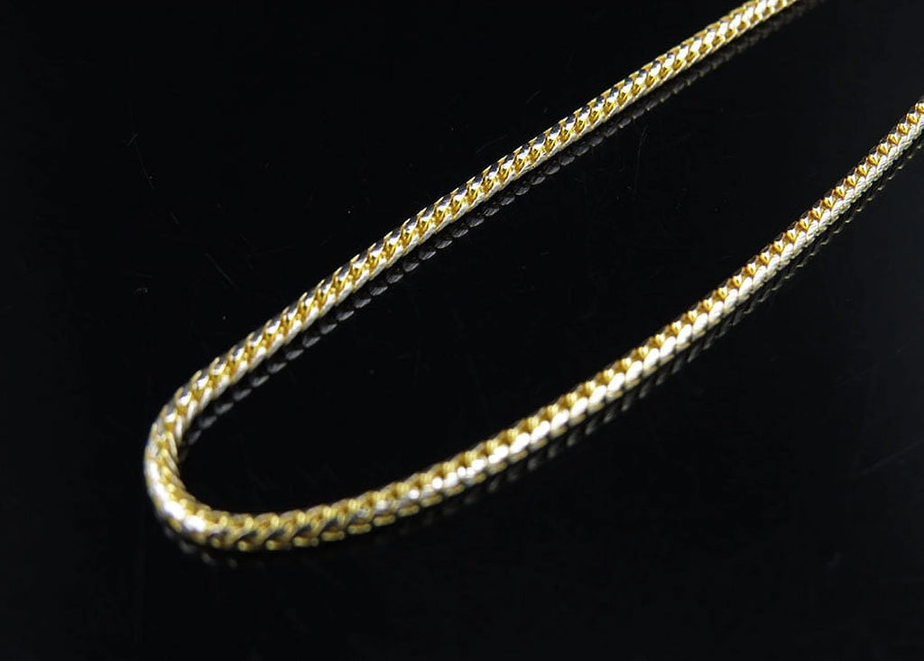 Solid 10K Yellow Gold Franco Box Link Chain Necklace R147170