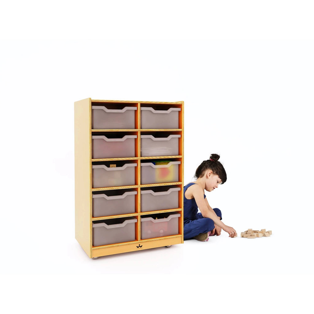 10 Cubby Mobile Tray Storage Cabinet H172742