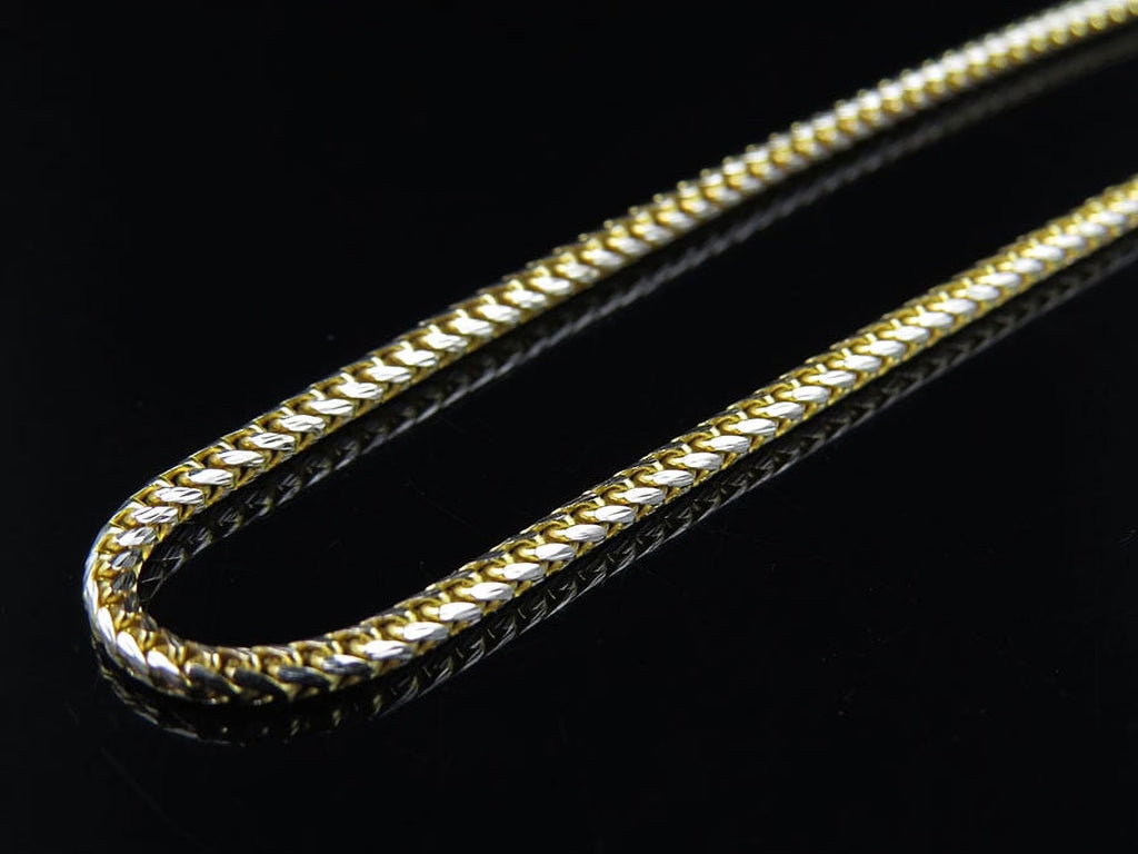 Solid 10K Yellow Gold Franco Box Link Chain Necklace R147170