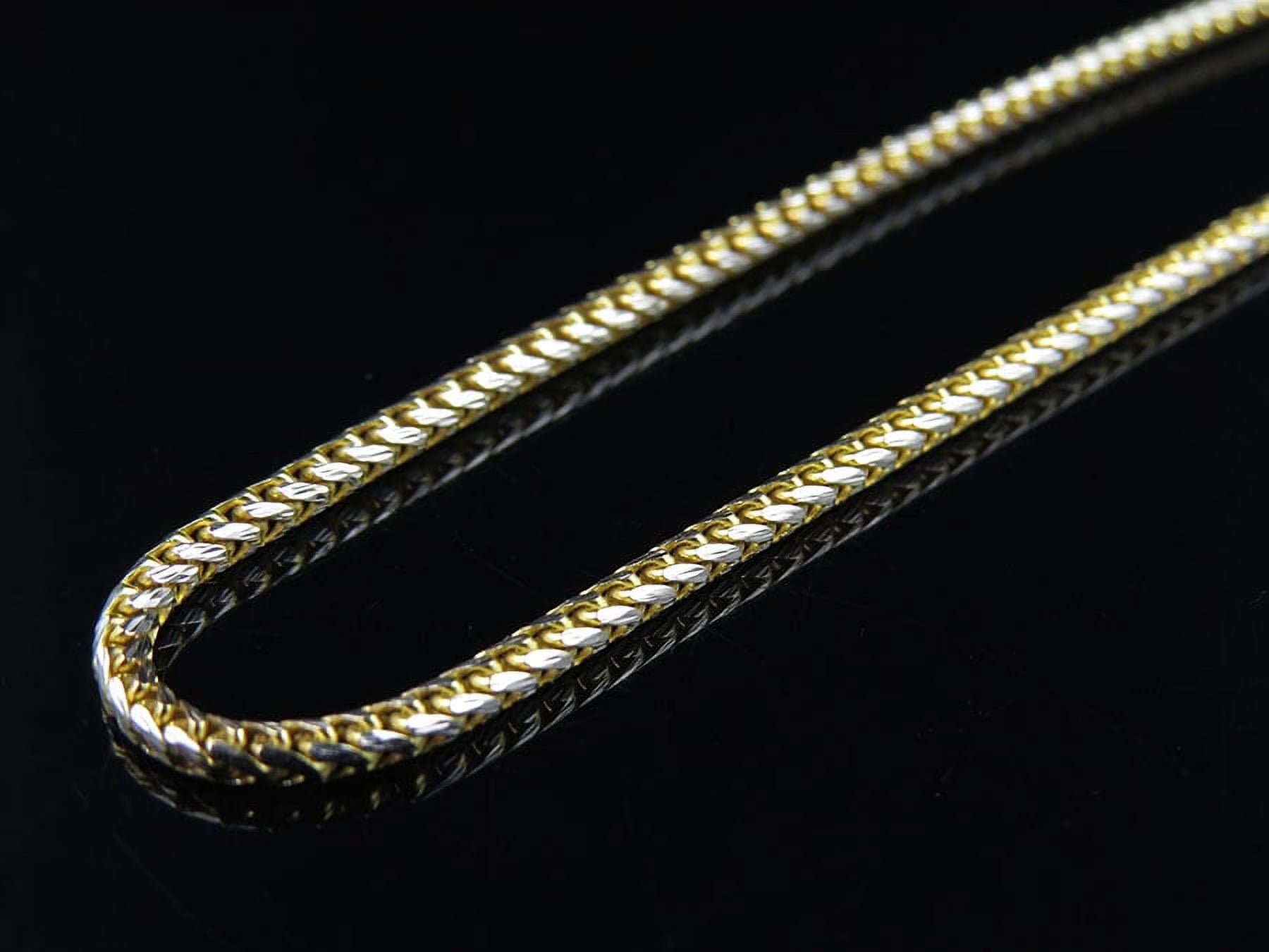 Solid 10K Yellow Gold Franco Box Link Chain Necklace R147170