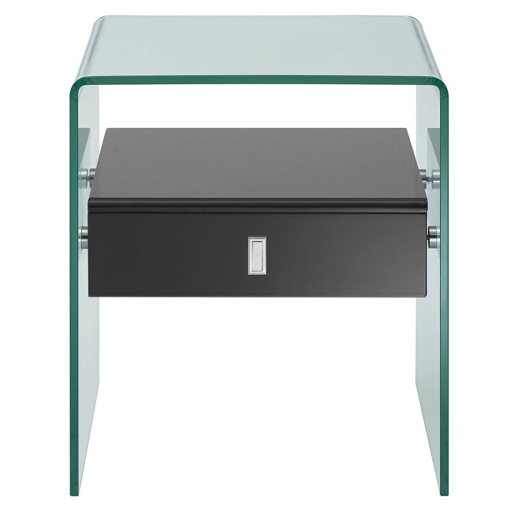 Gray High Gloss Nightstand M6257