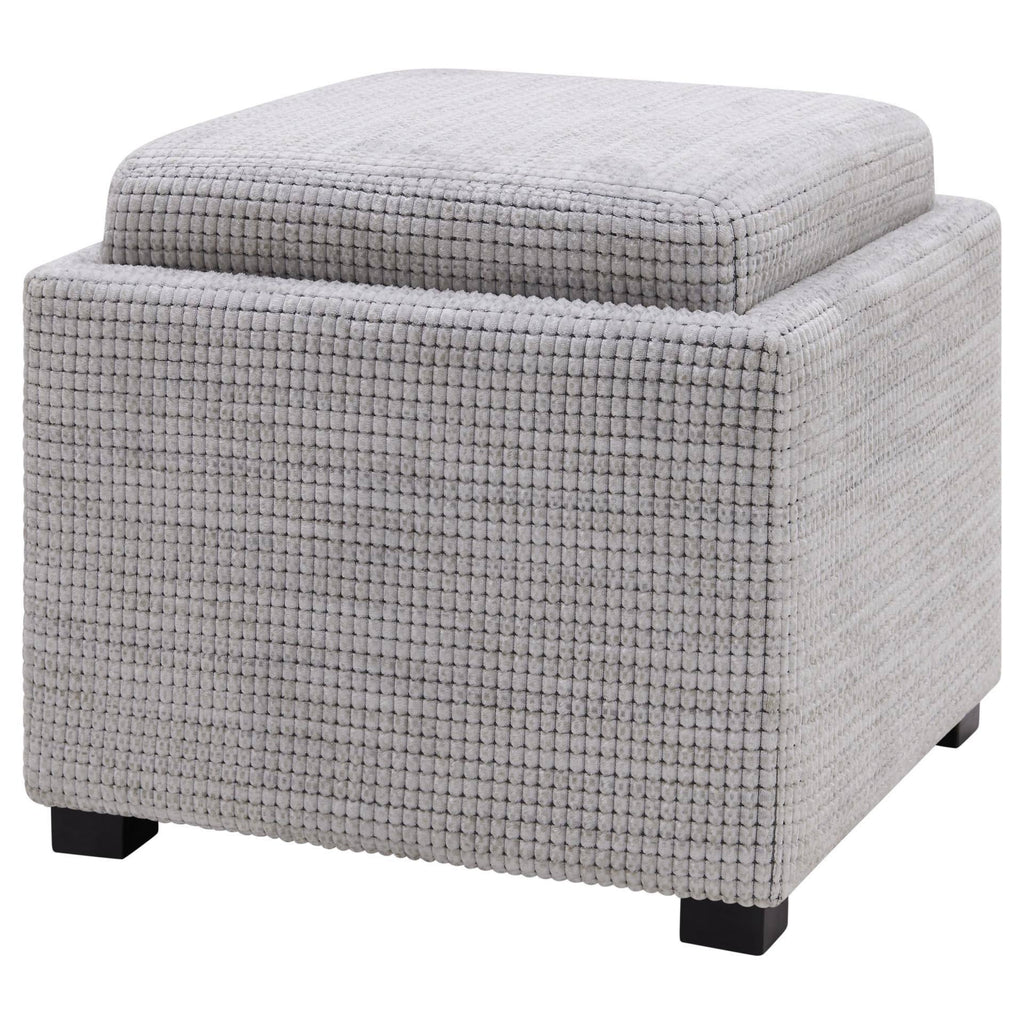 Fabric Storage Ottoman with Tray K6912
