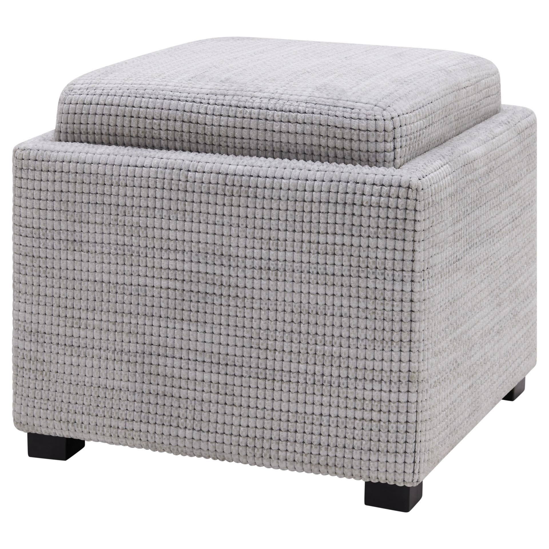 Fabric Storage Ottoman with Tray K6912