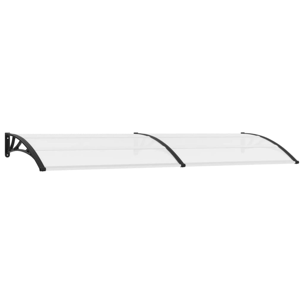 Door Canopy Black and Transparent 118.1"x31.5" PC U372115