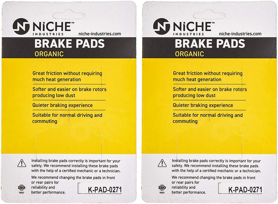 Brake Pad Set Organic Pack of 2 D1075