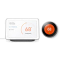 Nest Hub and Nest Learning Thermostat 3rd Gen in Polished Steel R197565