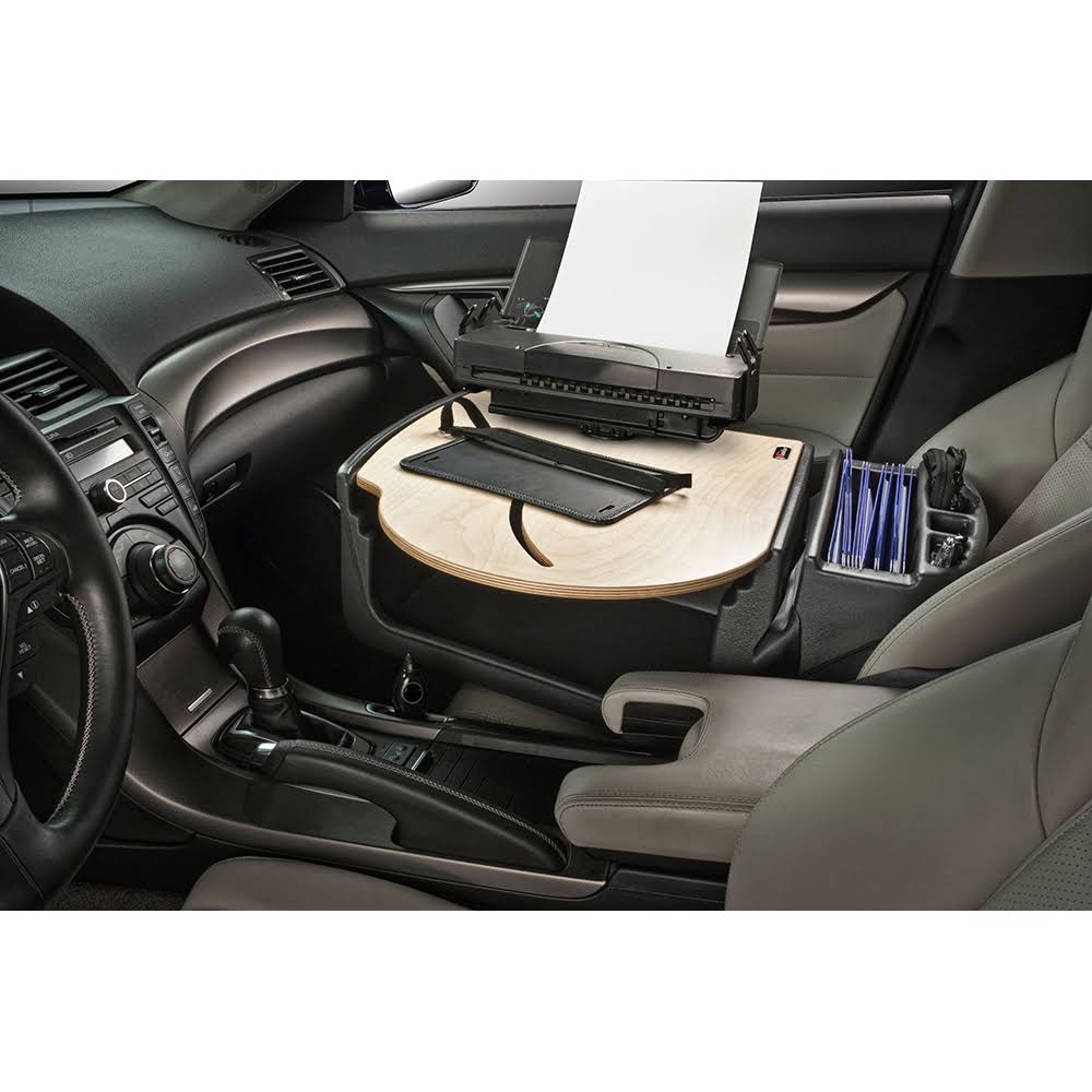 Car Desk with Built-in Power Inverter and Printer Stand E491