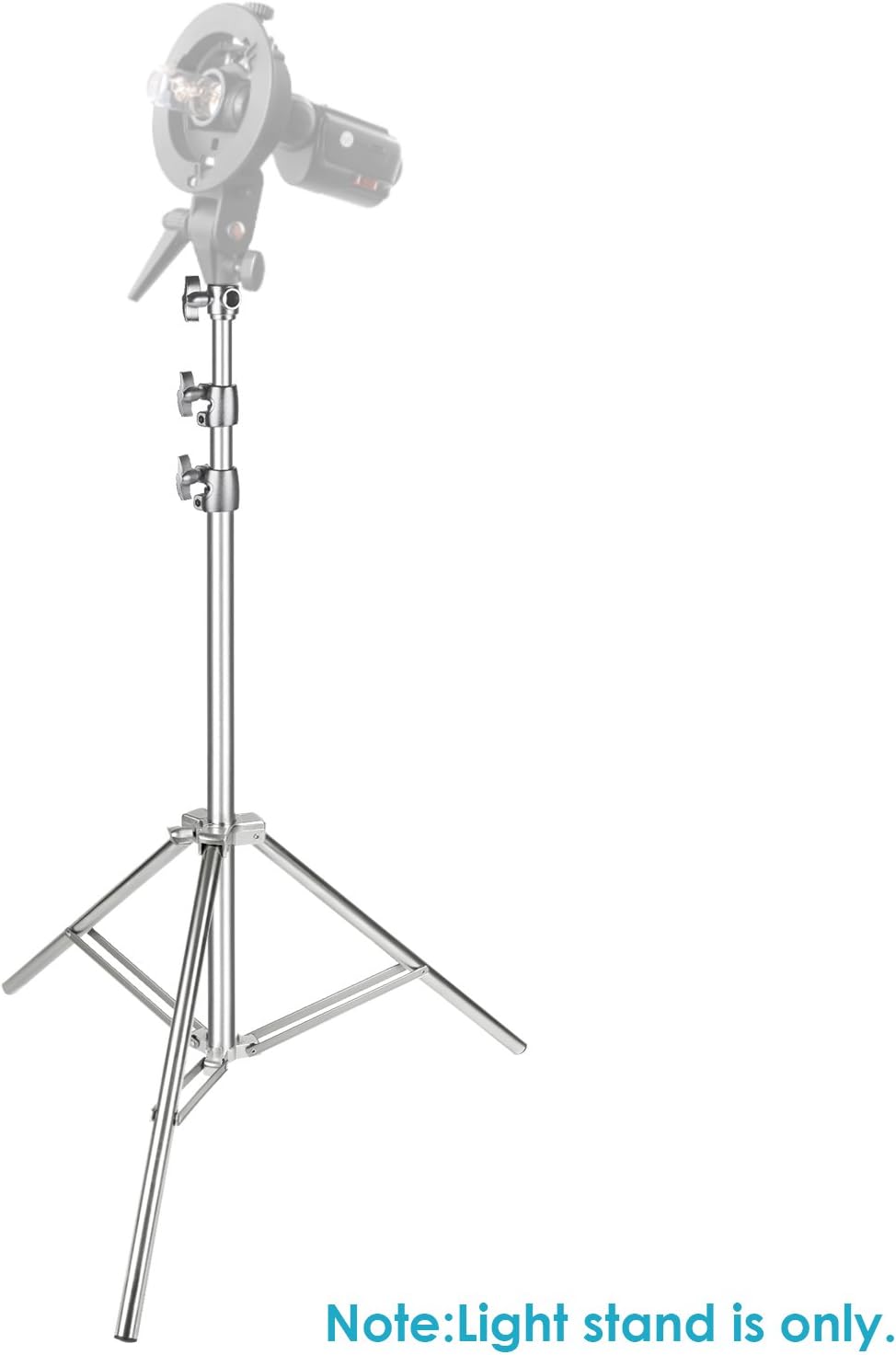 Stainless Steel Light Stand Silver 79 inches Foldable Heavy Duty Stand Pack of 2 Q3208