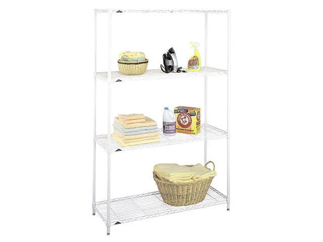 White Epoxy Finish Wire Bookcase Z215