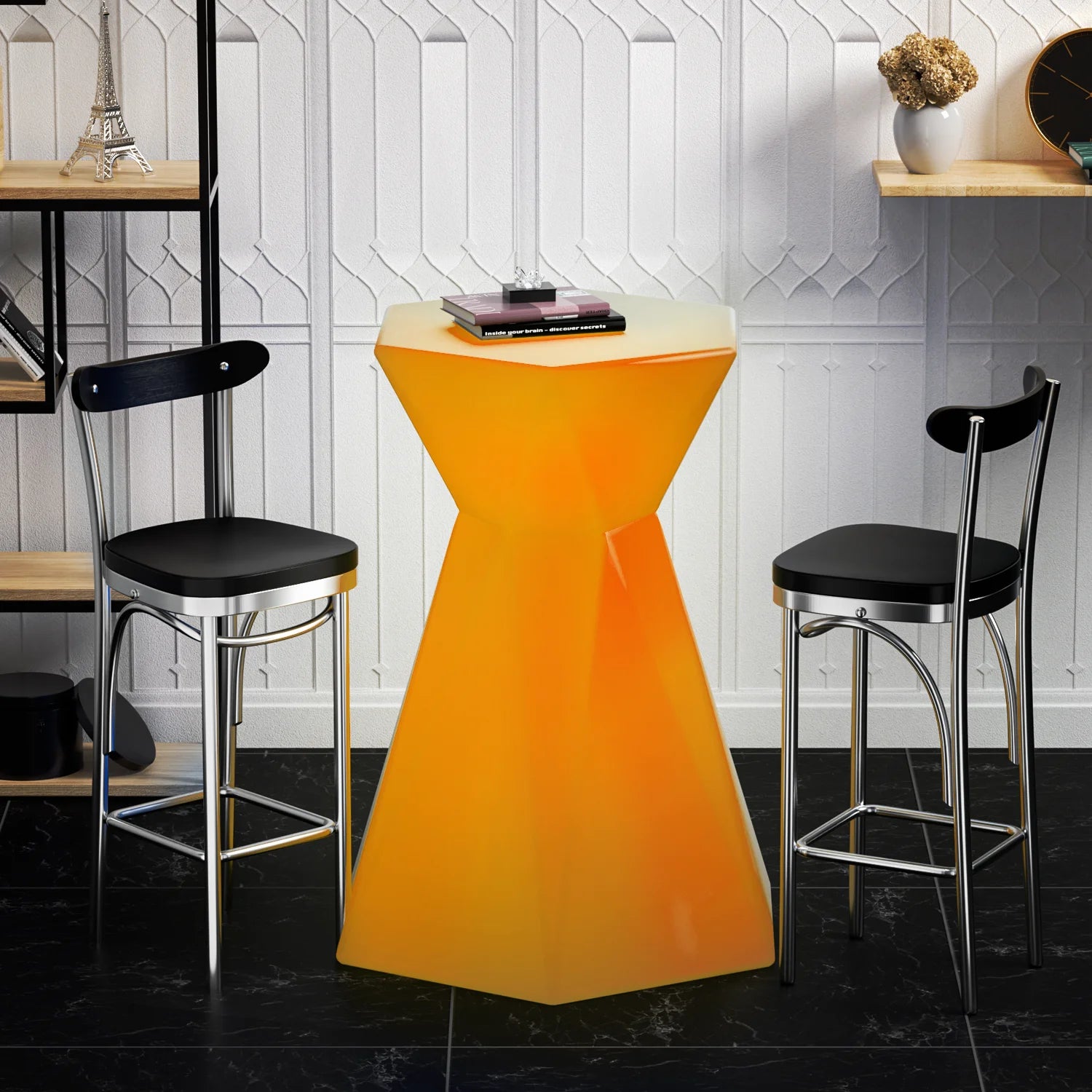 Hexagonal LED Light Up Bar Table with Remote Control K3457