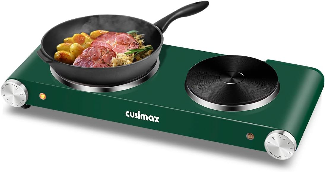 Double Burner Electric Cooktop, 1800W Stainless Steel, Pack of 2 S8899