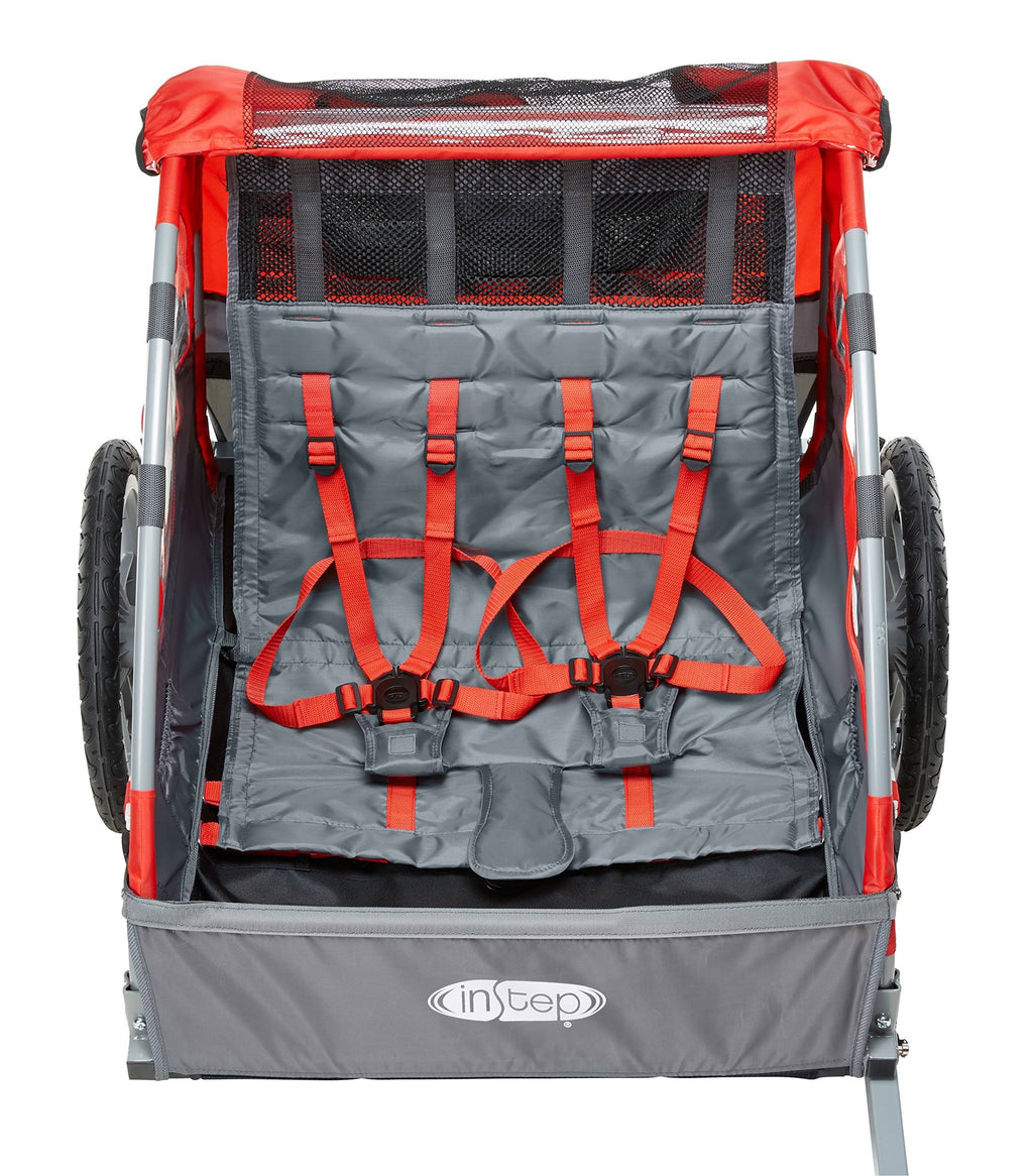 Red Double Bicycle Trailer F647