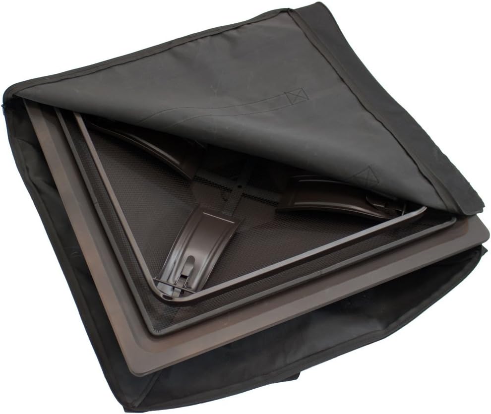 26-Inch Square Wood Burning Fire Pit with Spark Screen, Poker and Carrying Case X4267