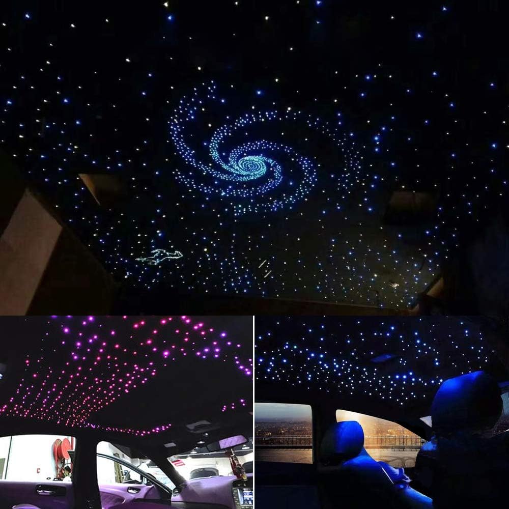 20W Dual Head Fiber Optic Lights RGBW Star Ceiling Light Kit, 710pcs 4m Optical Fiber Strands with Remote D676845