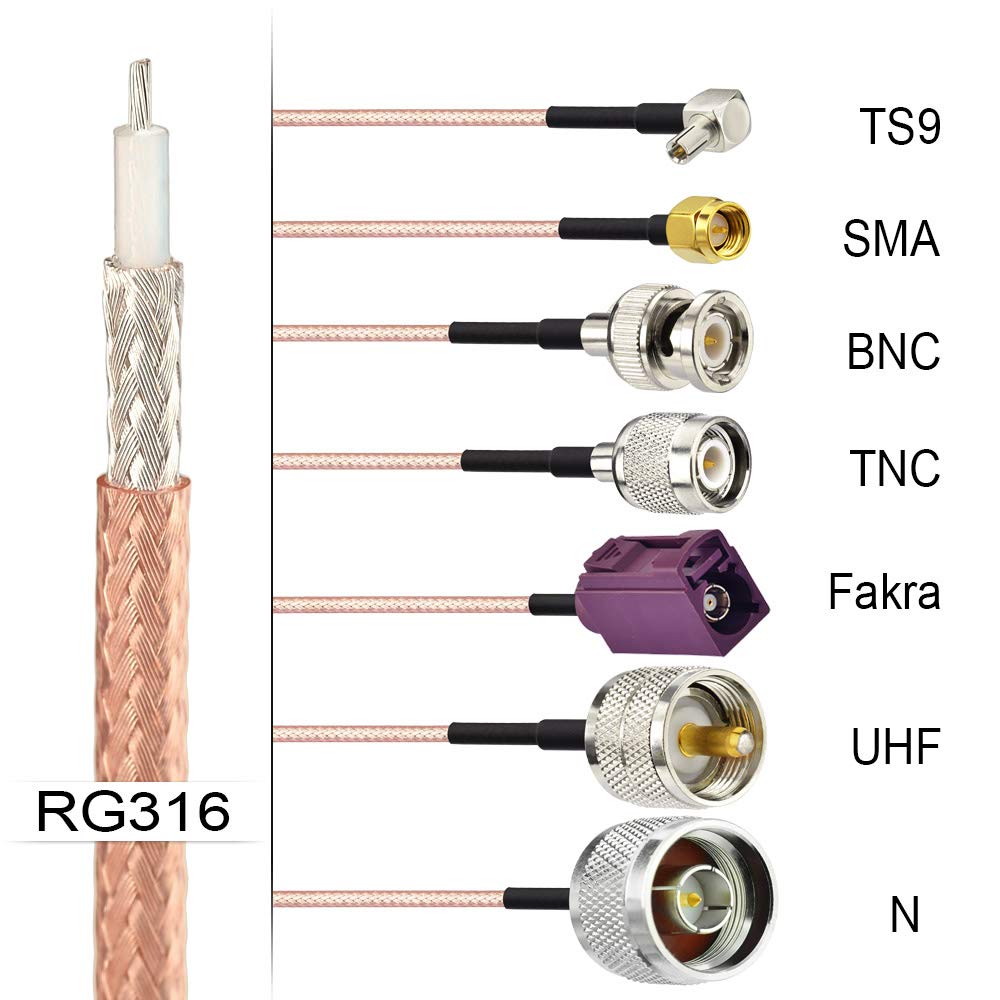 20 Feet RG 316 Coaxial Cable P711065