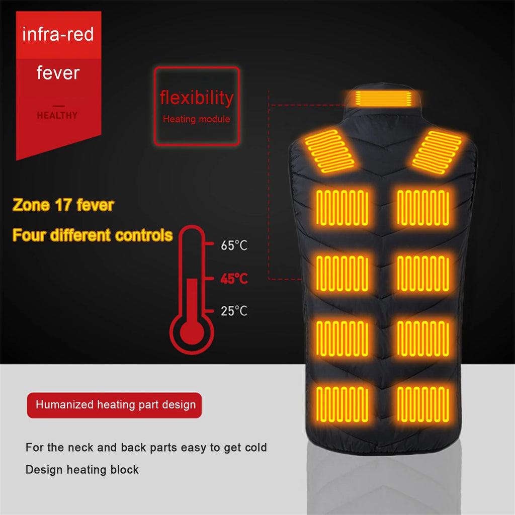 Waterproof Heated Vest with 4 in 1 Smart Controller W906544