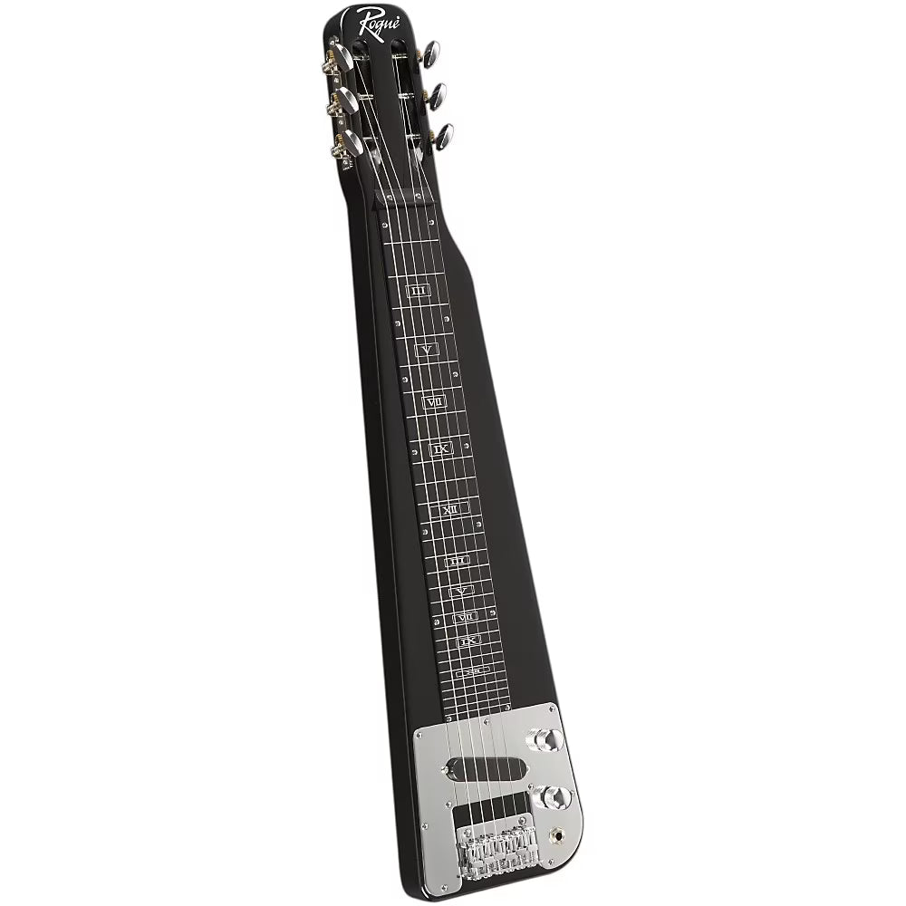 Metallic Black Lap Steel Guitar with Stand and Gig Bag H246