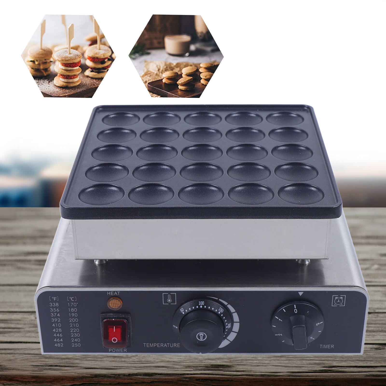 25 Holes Electric Nonstick Pancake Maker Machine L575