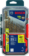 21 Pc Cobalt M42 Drill Bit Set I1117