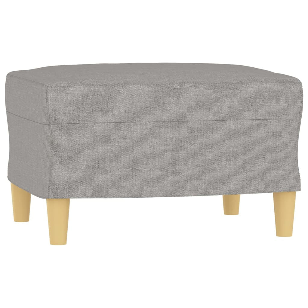 Fabric Padded Ottoman with Wood Legs Stool A67305