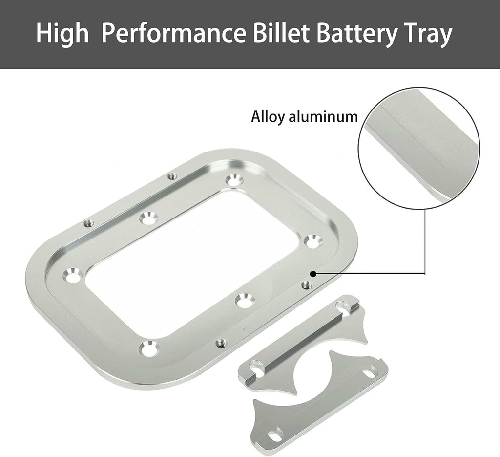 Red Yellow Blue Billet Aluminum Battery Tray Pack of 2 U940