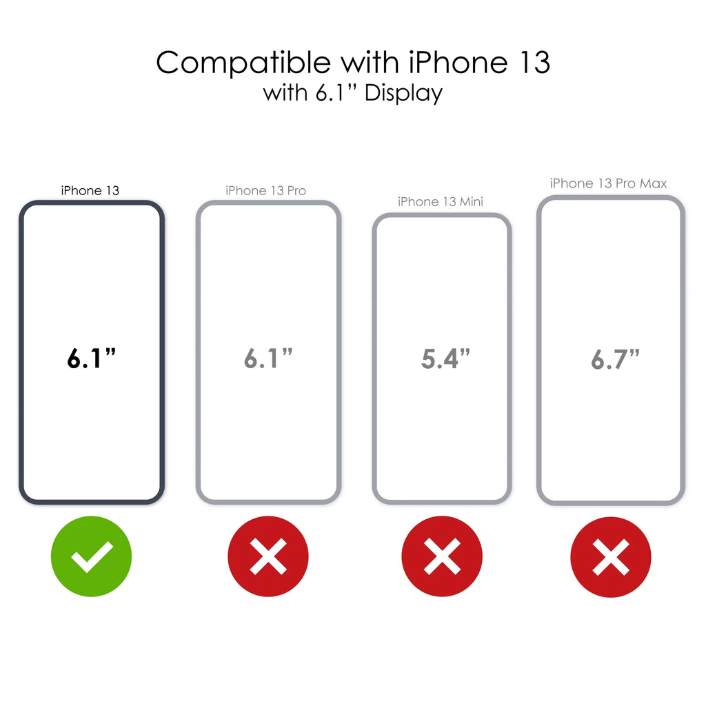 Clear Shockproof Hybrid Case for iPhone 13 with TPU Bumper Acrylic Back Tempered Glass Screen Protector Q663