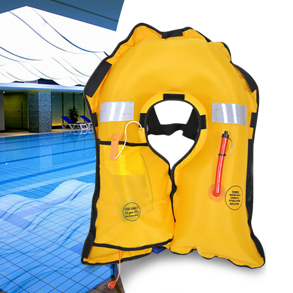 Adult Manual/Automatic CO2 Inflatable Life Jacket Vest PFD E12566