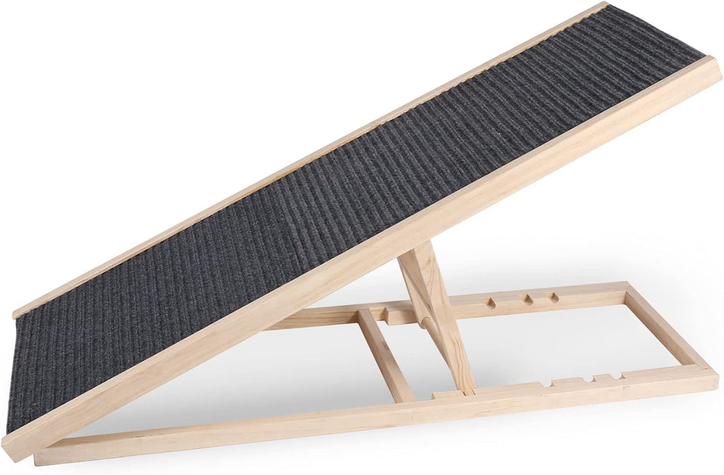 Wooden Pet Ramp with Non Slip Carpet Surface N45126