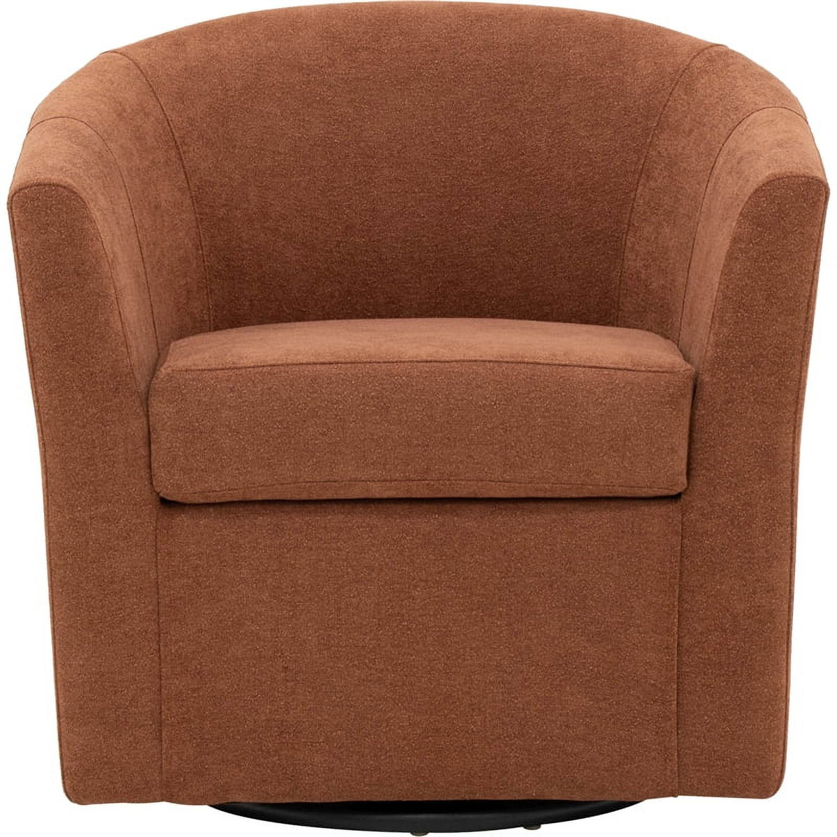 Orange Fabric Swivel Club Chair I8371