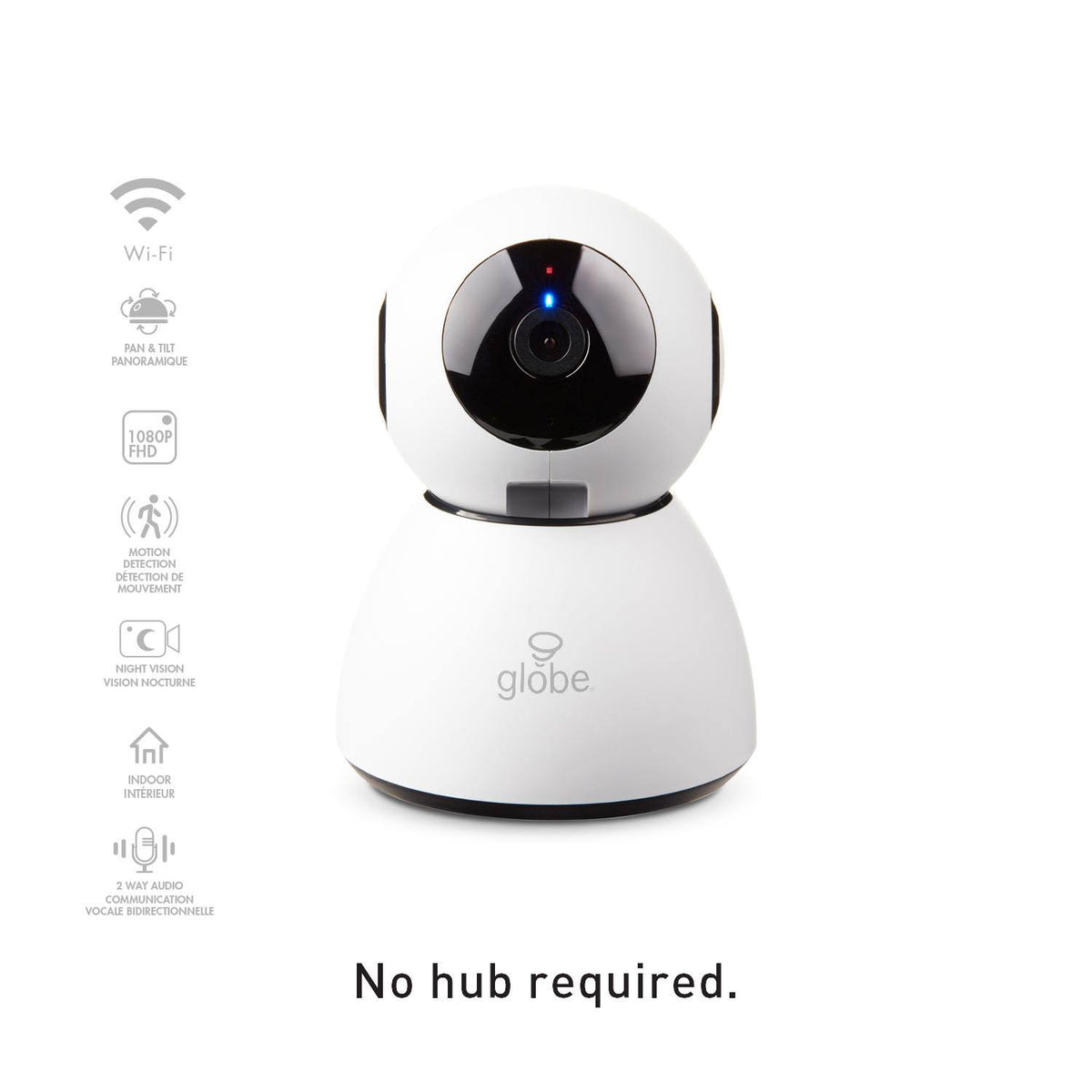 Black/White Wi-Fi Security Camera Y417369