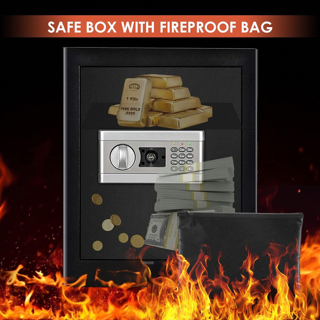 Fireproof Waterproof Digital Safe Box with Keypad Lock M45361
