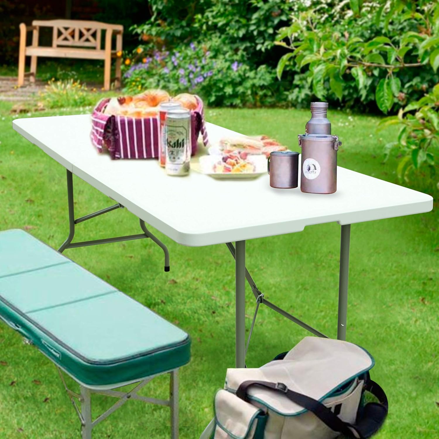 6ft Folding Utility Table (White) P736489