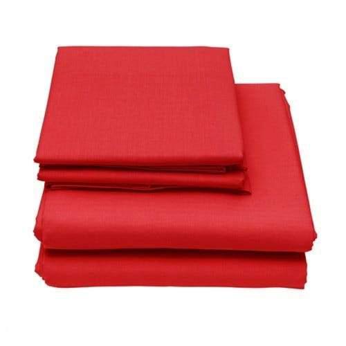 6-Piece Red California King Deep Pocket Bed Sheets W439457