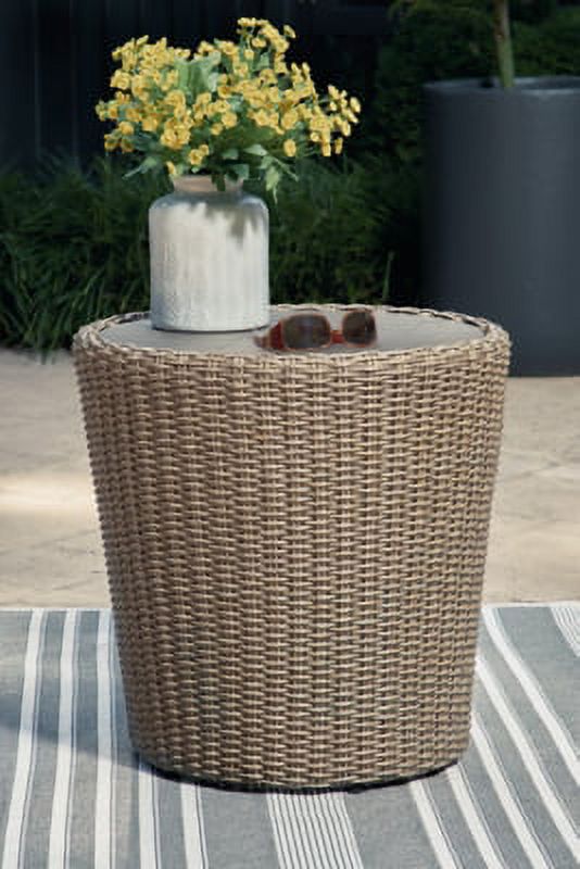 Beige Outdoor End Table M160691