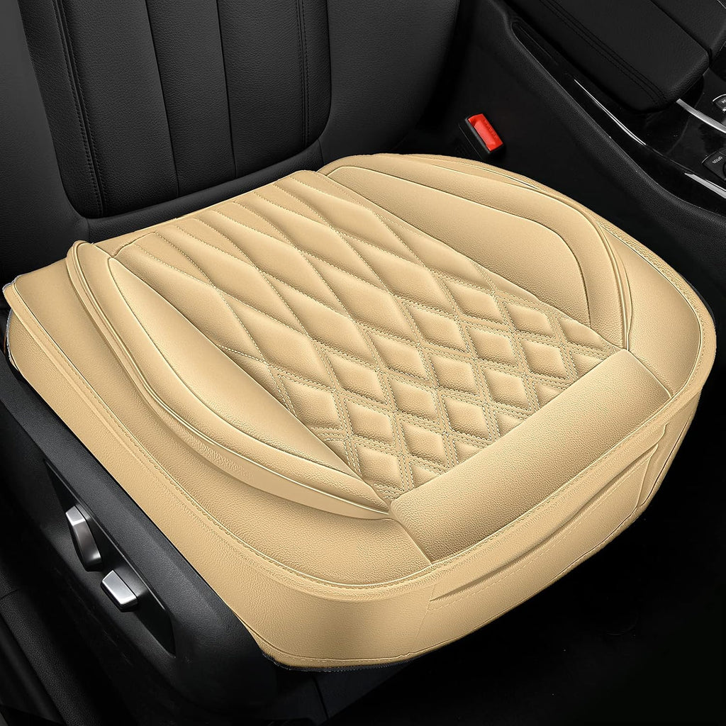 2pcs Pu Car Seat Cover, Front Seat Protector (Black-Blue Line) S593862