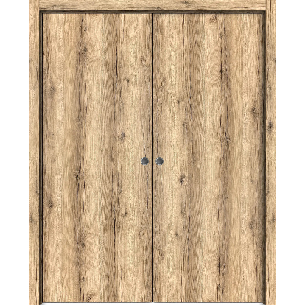 Solid Wood Sliding French Double Pocket Doors 64 x 96 inches E250465