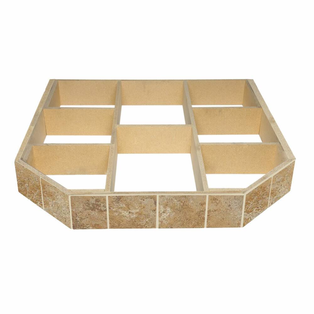 Amber Saffron Double Cut 40'' x 40'' Hearth Pad Riser W595385
