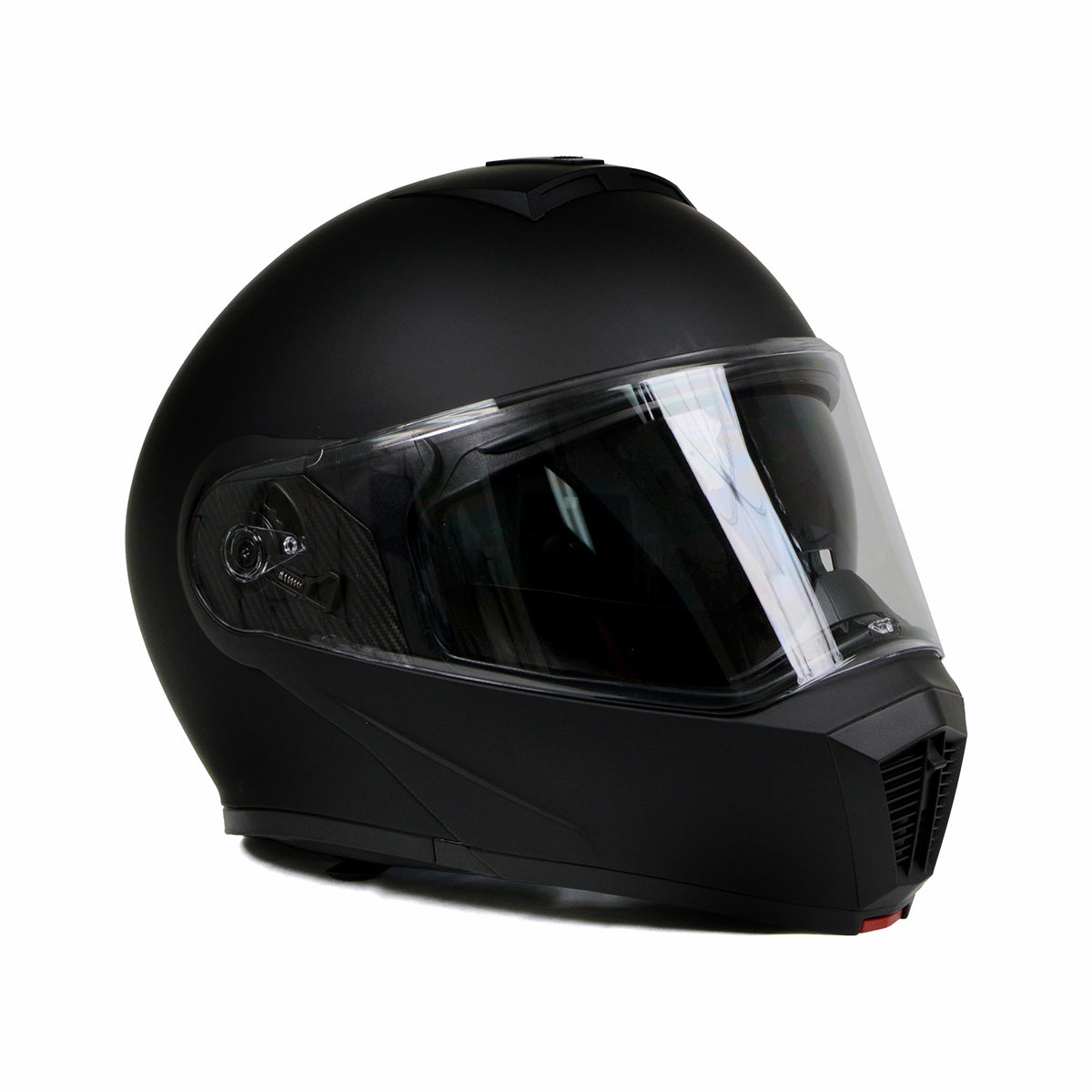 Flat Black Motorcycle Modular Helmet with Drop Down Visor H9502