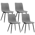 Grey Fabric Dining Chairs Set of 4 Z7098