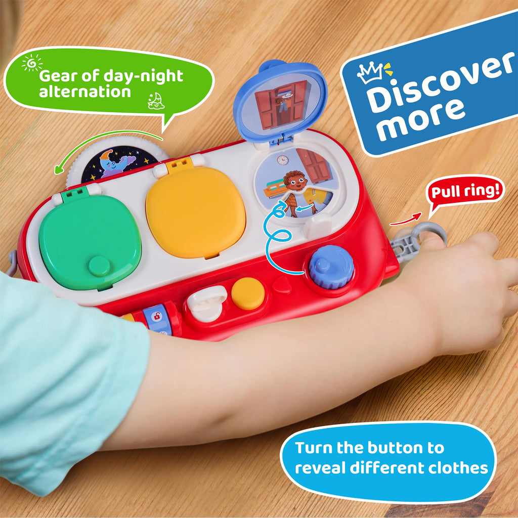 Montessori Activity Board for Toddlers, Sensory Toys, 9 Functions B657