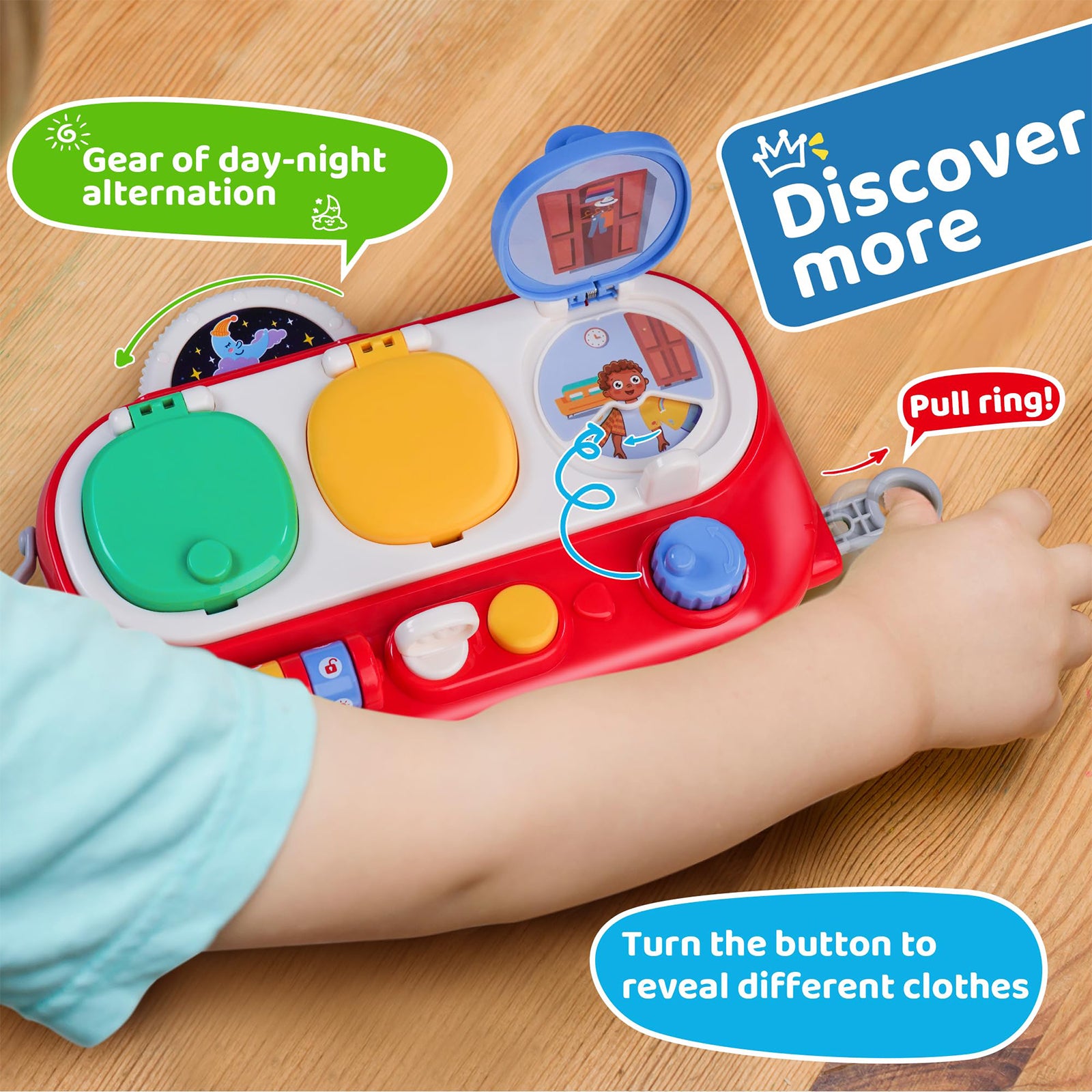 Montessori Activity Board for Toddlers, Sensory Toys, 9 Functions B657
