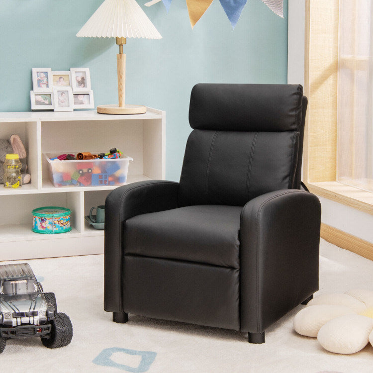 Ergonomic PU Leather Kids Recliner Lounge Sofa K8506